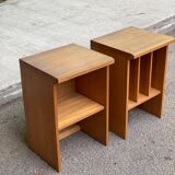 Pair of Scandinavian wooden vinyl furniture