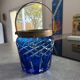 Antique cobalt blue crystal biscuit jar/candy box