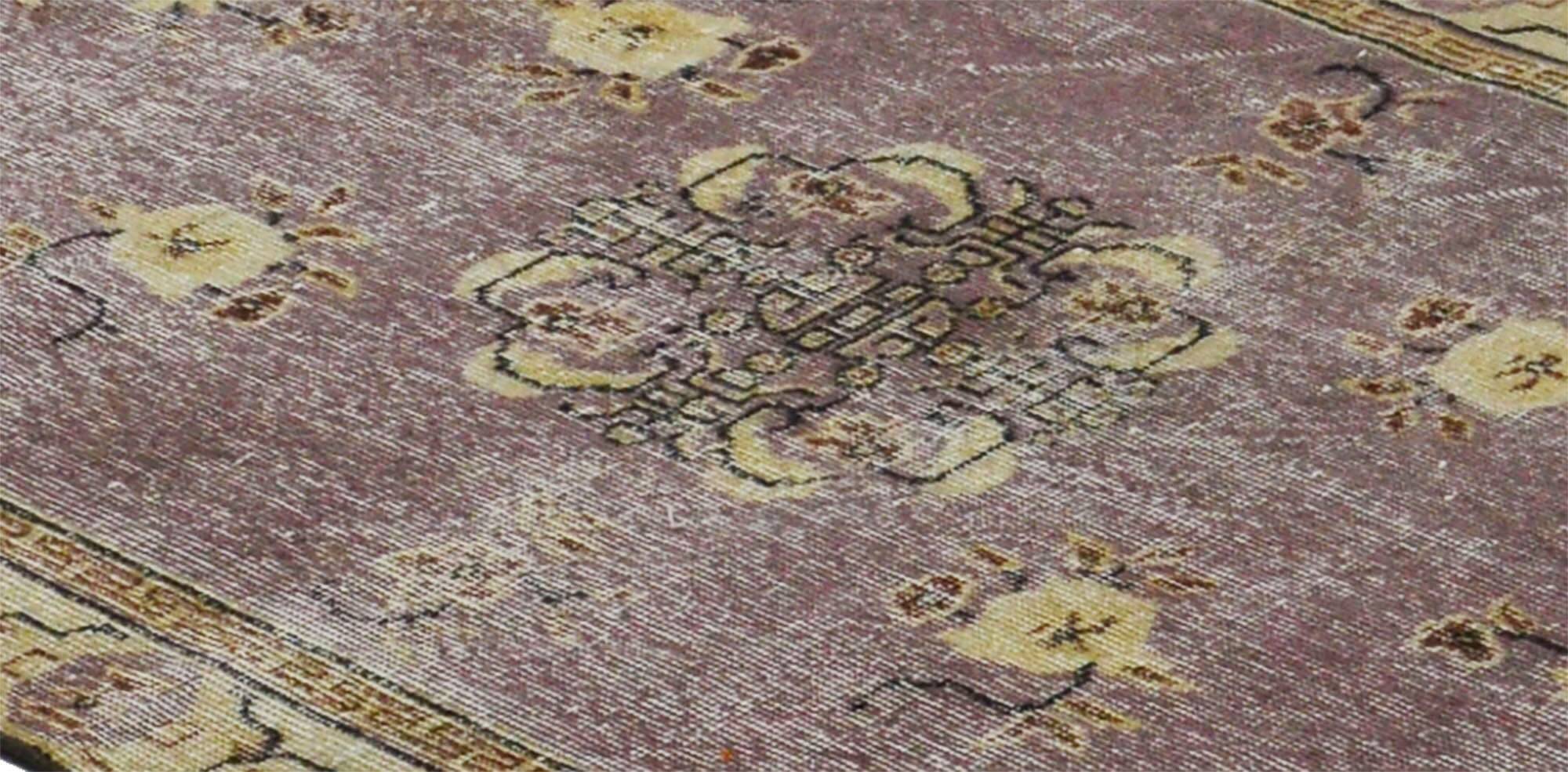 Turkish Anatolian Handmade Vintage Area Rug 202 cm x 110 cm