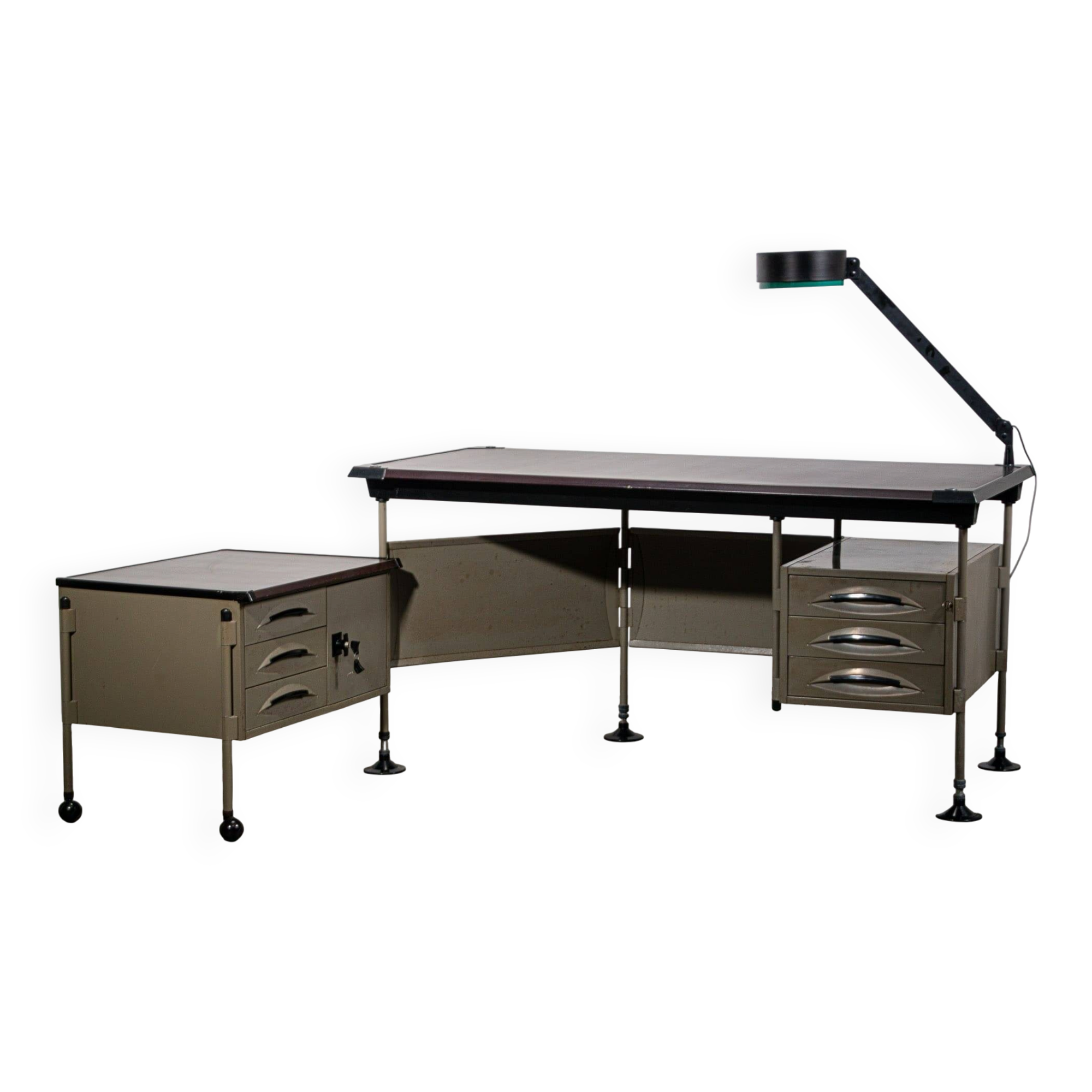 Spazio series director's desk with lamp by Studio BBPR for Olivetti, circa 1960