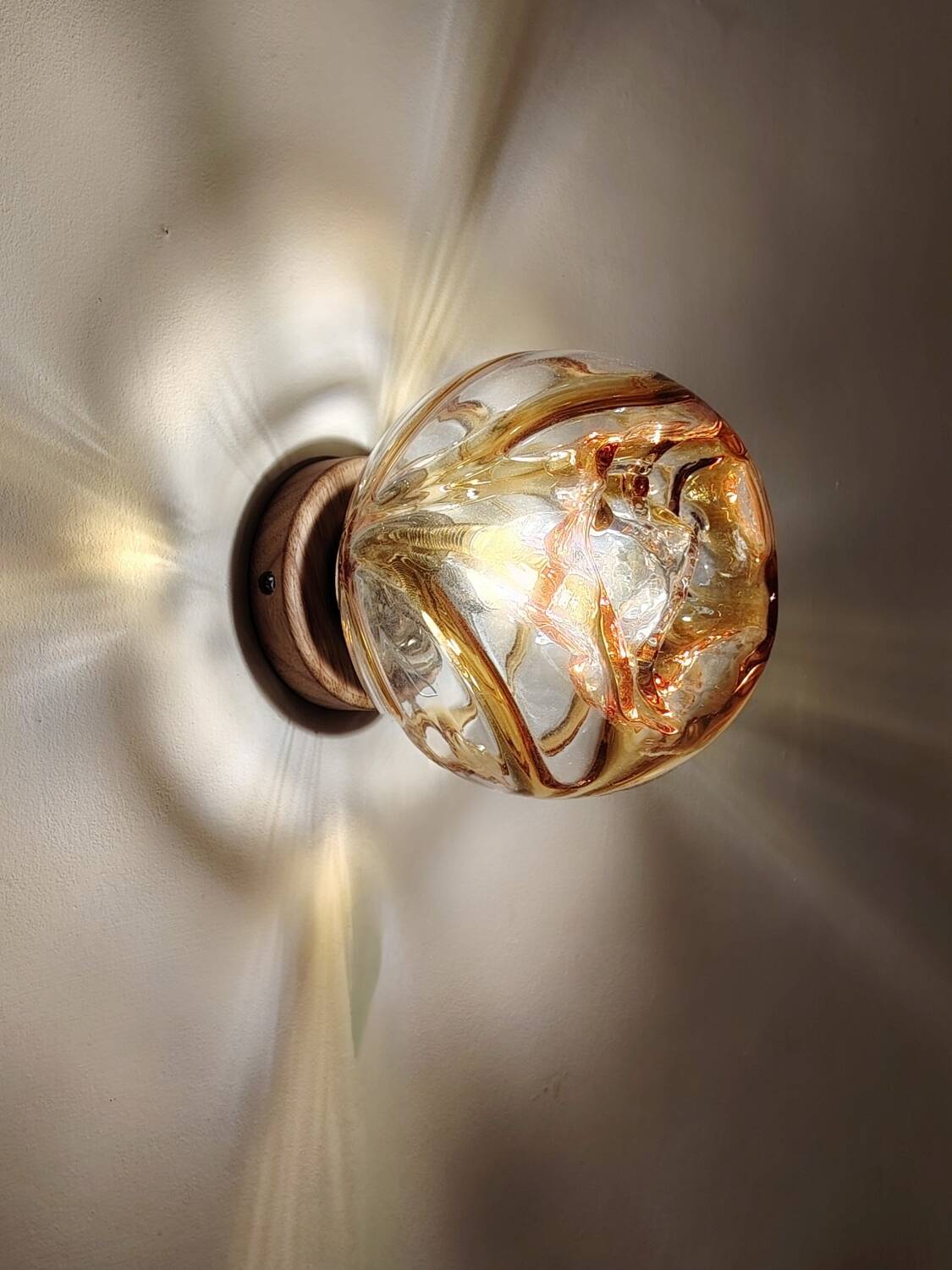 Murano Mazzega wall-mounted globe