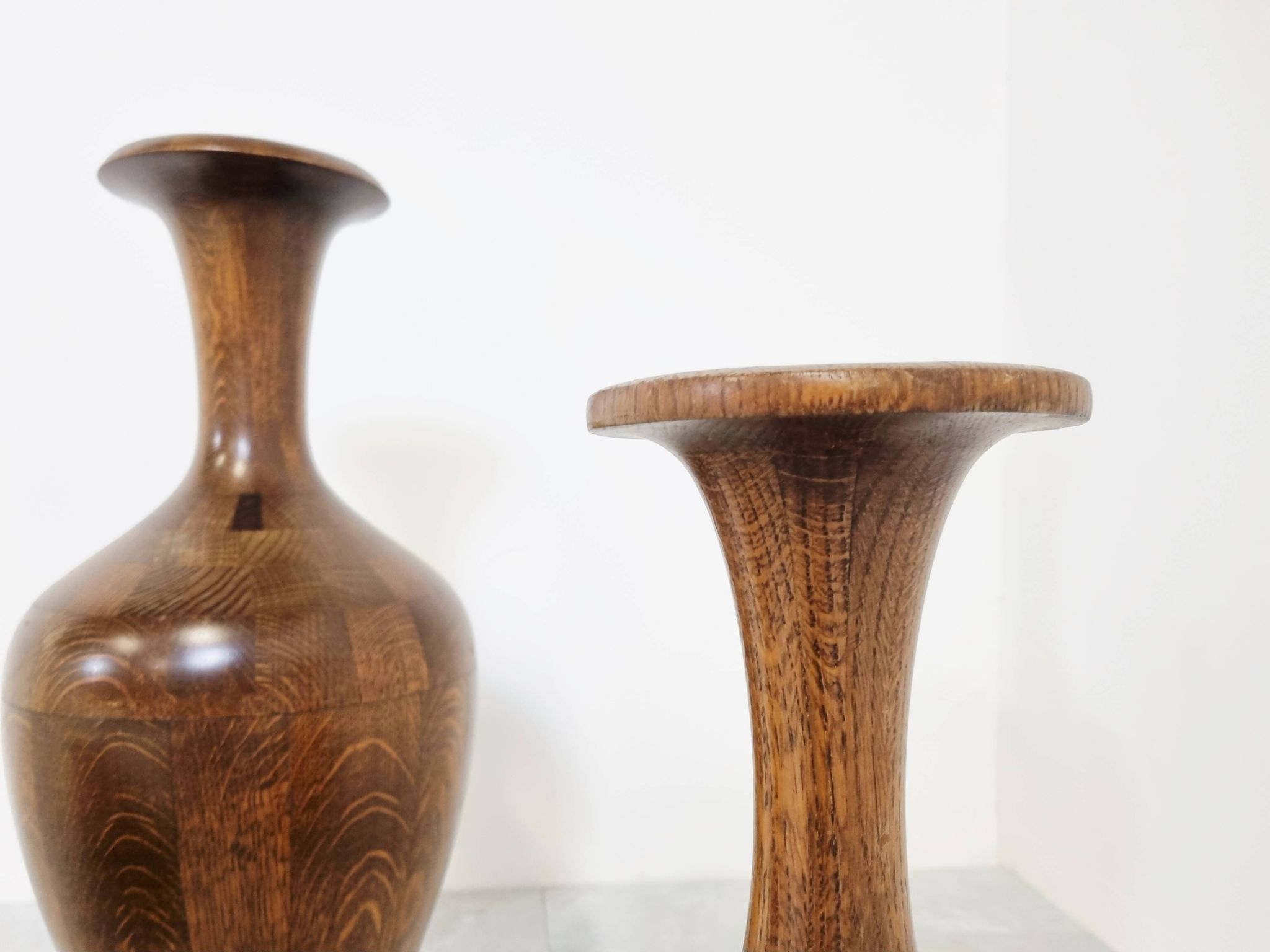 Vintage wooden vases by Maurice Bonami, set of 3, 1970s