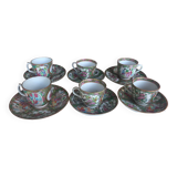 6 tasses porcelaine de Chine 19e