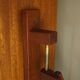 Teak wall lamp Scissor, Danish design, 1970s, manufacture: Lyfa