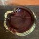 Vintage murano sommerso pink glass ashtray made in italy