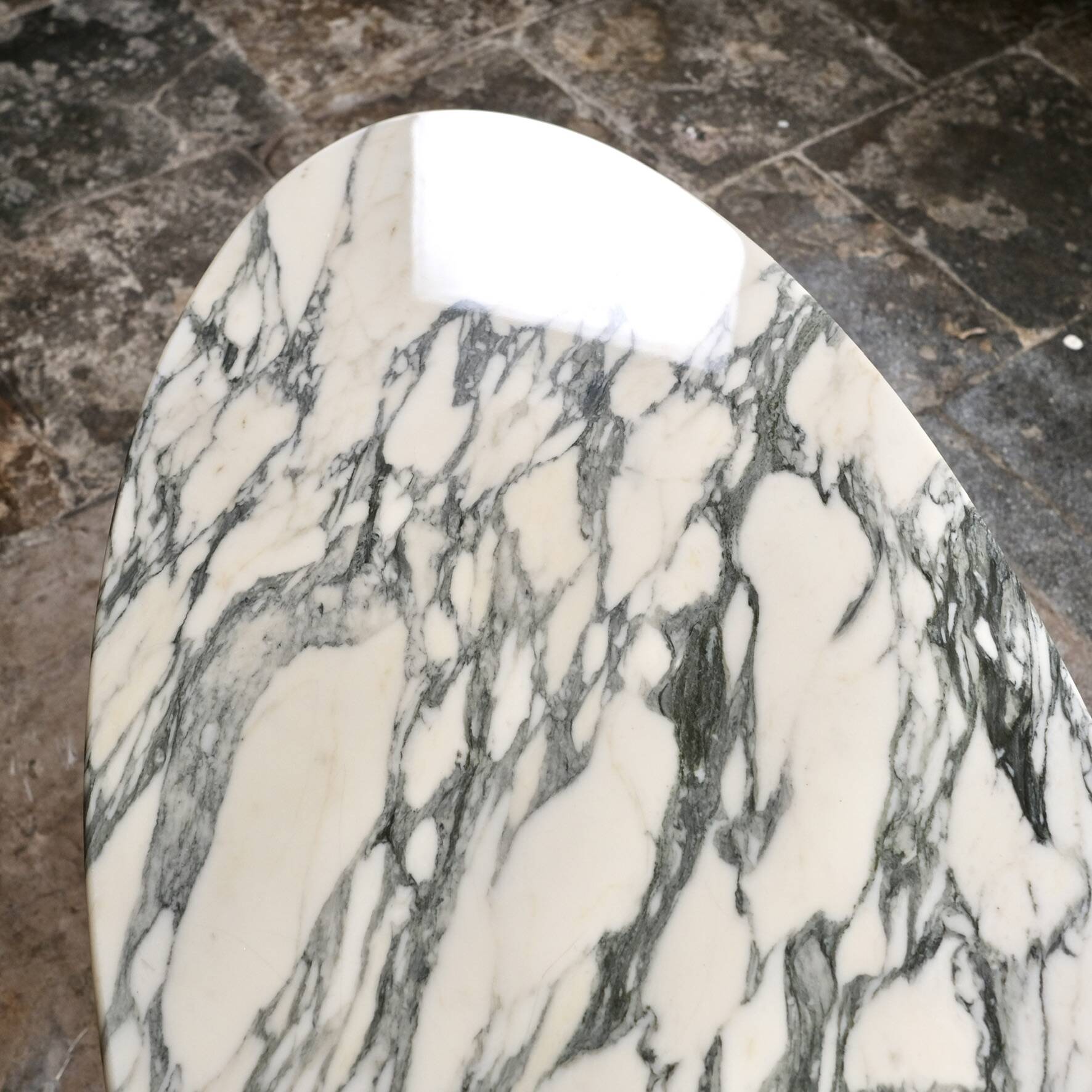 Michel Kin Arabescato marble coffee table for Arflex, 1960