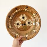 Large terracotta dish Alsace 1960