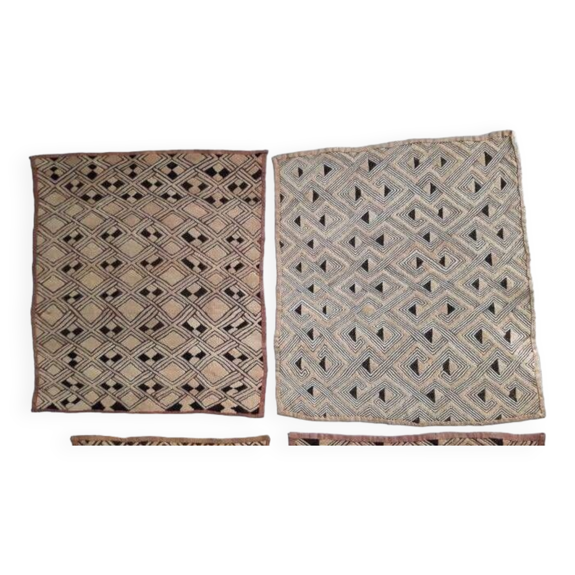 Lot of old Kuba / Showa woven in raffia