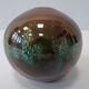Ball solifleur in brown green ceramic