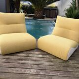 Pair of Roche Bobois armchairs, Calm Time.