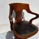 Milwaukee Chair Co. swivel office chair – leather and wood – circa