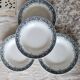 4 vintage deep plates in ironstone, Morocco model - Moulin des Loups