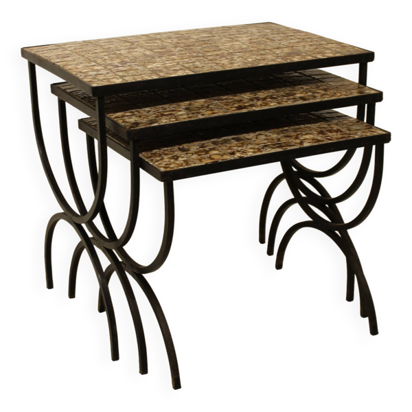 Tables gigognes céramique années 50