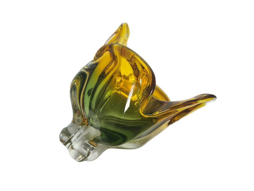 Vase by J. Hospodka for Chribska Glassworks, Former Czechoslovakia, 1960s