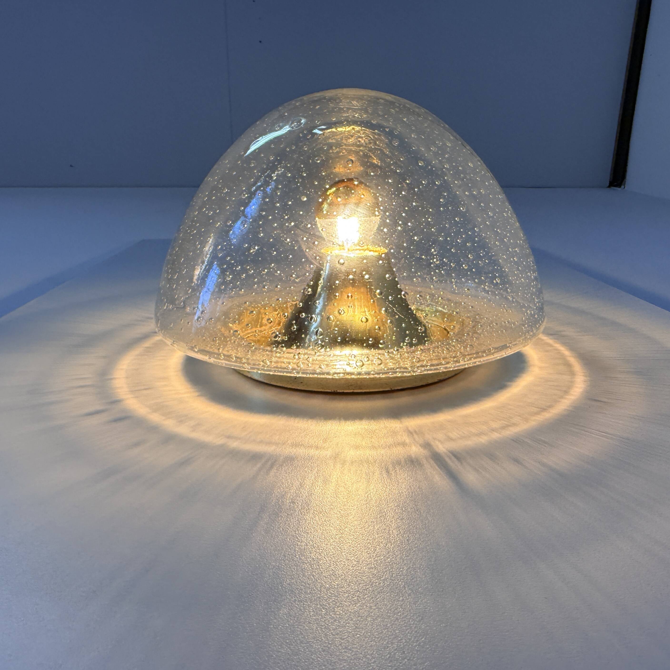 Hoffmeister bubble glass gold ceiling or wall lamp