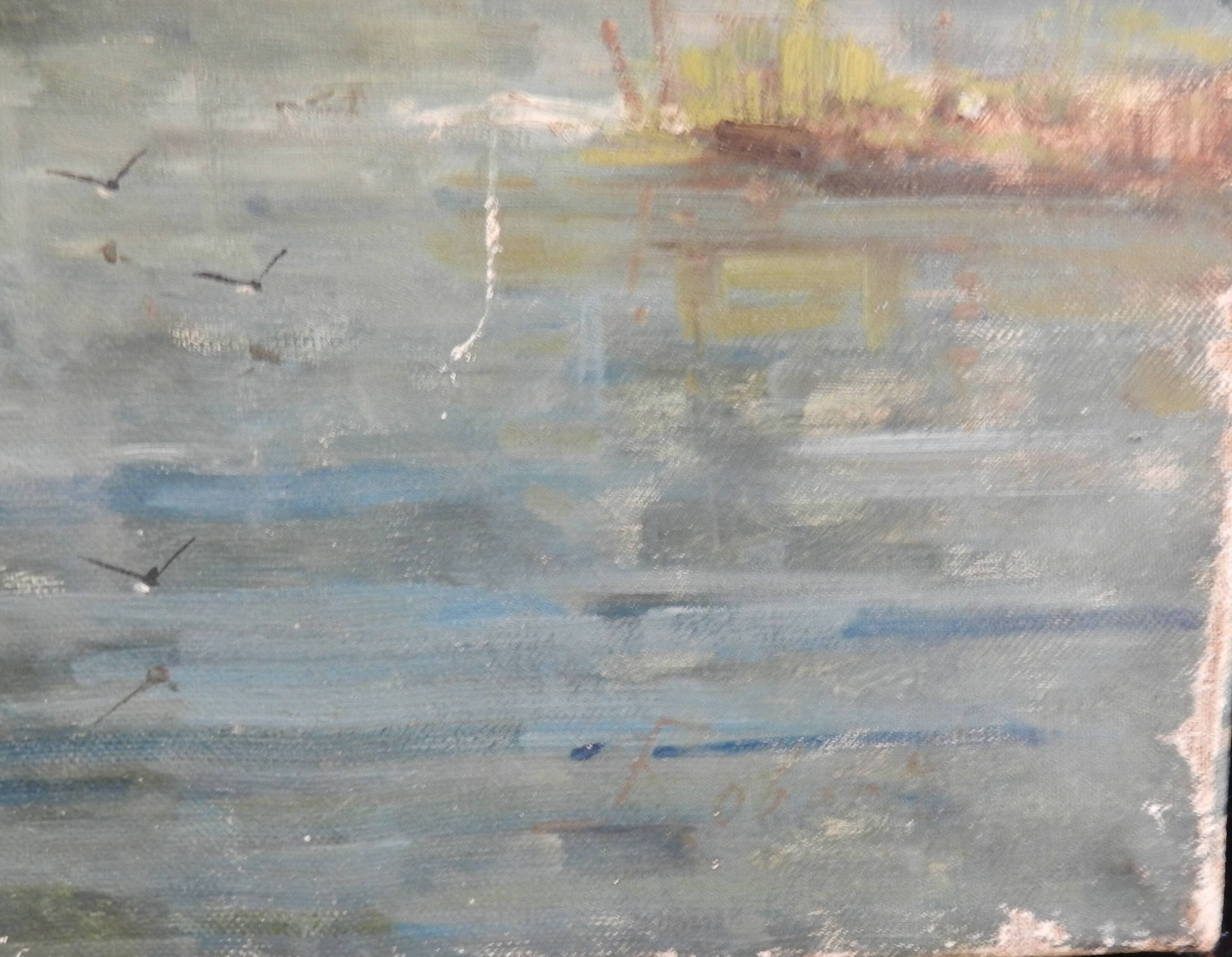 Tableau XIXème peinture à l'huile sur toile