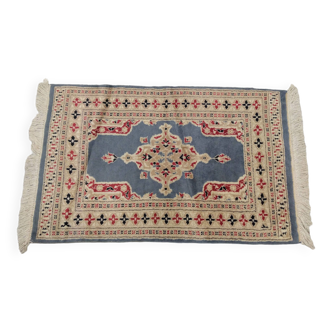 Handmade wool and silk Persian rug