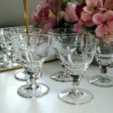 Grab it: Set of 5 Art Deco engraved crystal wine glasses - 1920