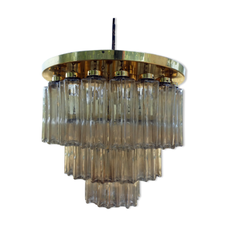 Design chandelier by Glashütte Limburg from 1960