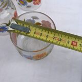 10 vintage glasses with flower patterns