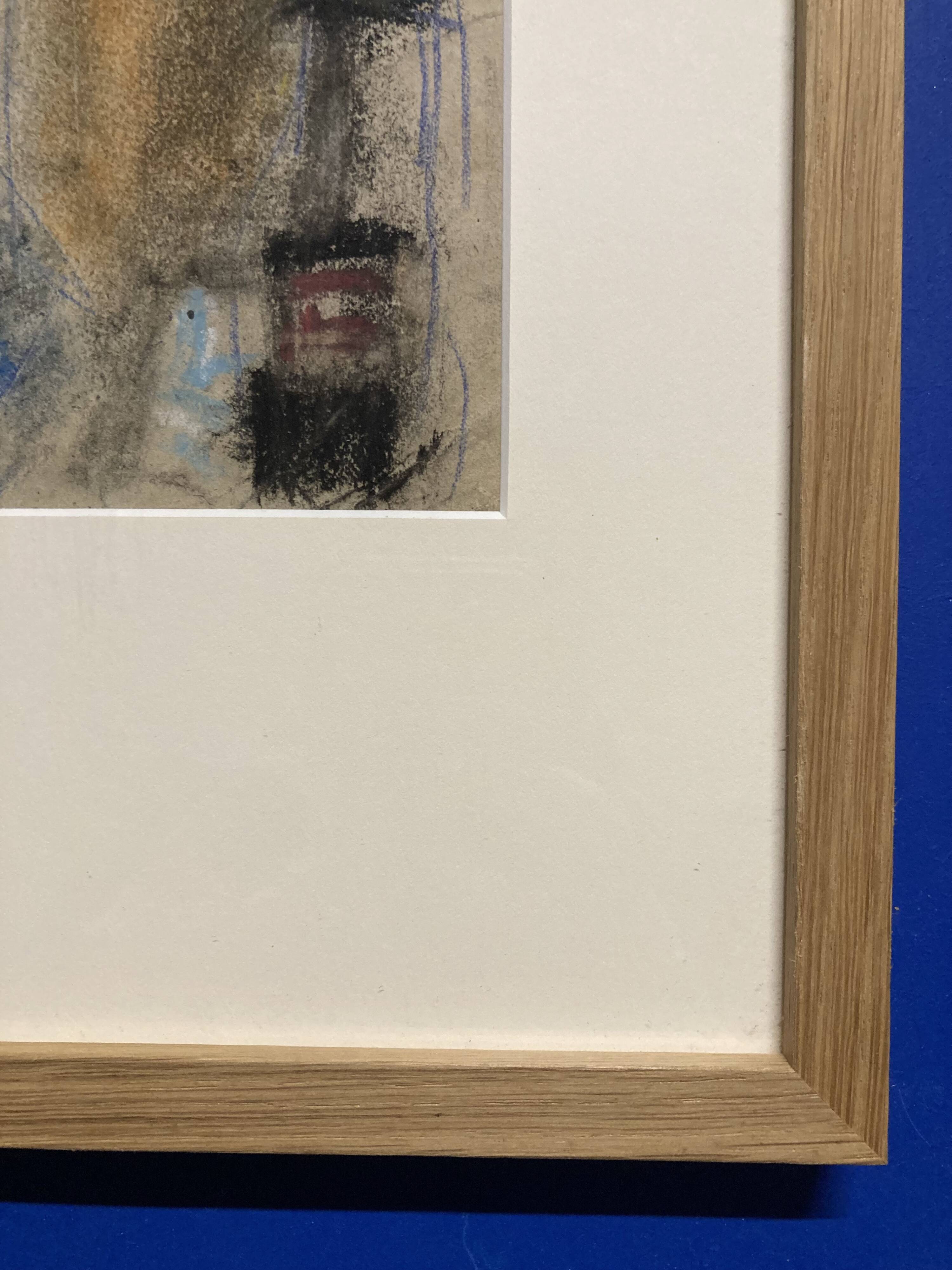 Alfred Gaspart (1900-1993), "Les Bouteilles" Cubist still life, pencil and oil pastel drawing