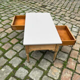 Eiffel-colored patinated cherry wood coffee table