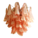 Pink and white “rondine” murano glass chandelier d60