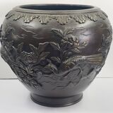 Large 19th century asian bronze vase - 22 cm - diameter 25 cm