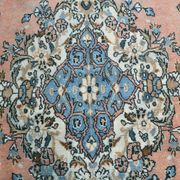 Tapis persan classique bleu et saumon, 318x410 cm