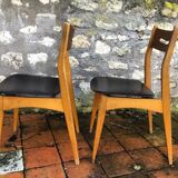 Pair of black scandinavian chairs