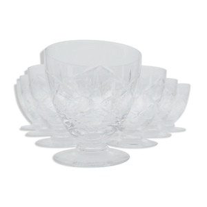 10 verres à eau en cristal