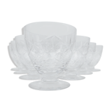 10 Daum crystal water glasses. Around 1970.