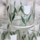 6 verres à eau vintage – Motif tulipe blanche