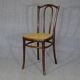 4 mismatched bistro chairs in wood and cane, Thonet, Horgen circa 1910