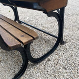 School desk with bench