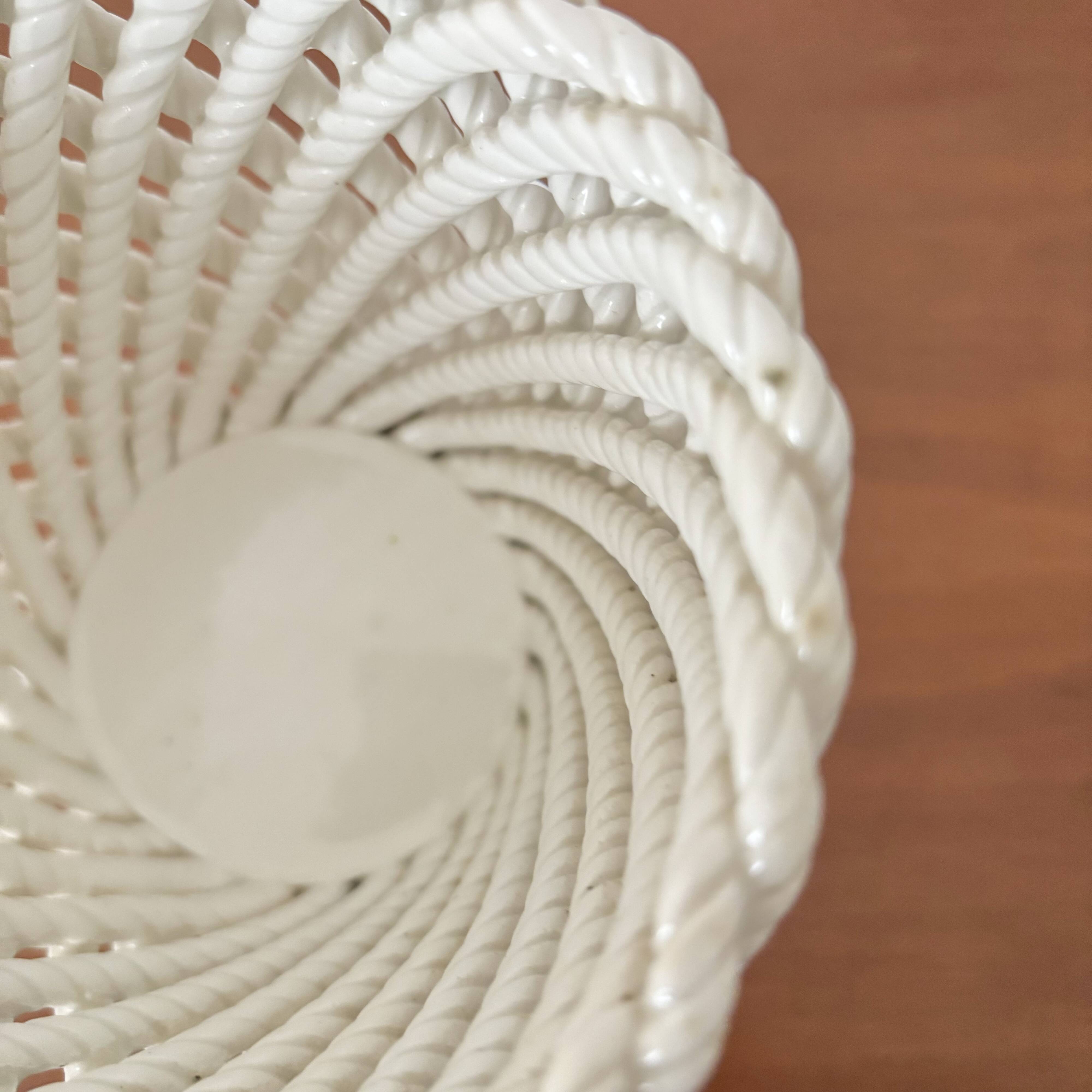 Vintage ceramic openwork vase & cache pot