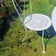 White wrought iron garden furniture