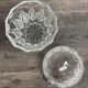 Antique covered jar in chiseled glass