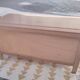 Vintage wicker toy chest