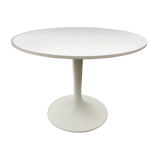 Vintage tulip base table in white pvc