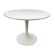 Vintage tulip base table in white pvc