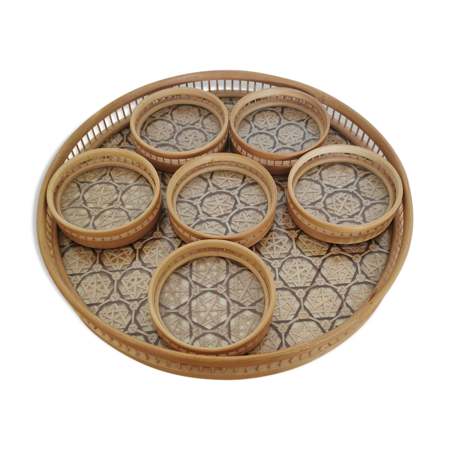 Tray and its 6 vintage sets