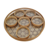 Tray and its 6 vintage sets