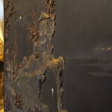 2 tableaux asiatiques en bois peint