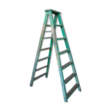 Wooden workshop folding stepladder