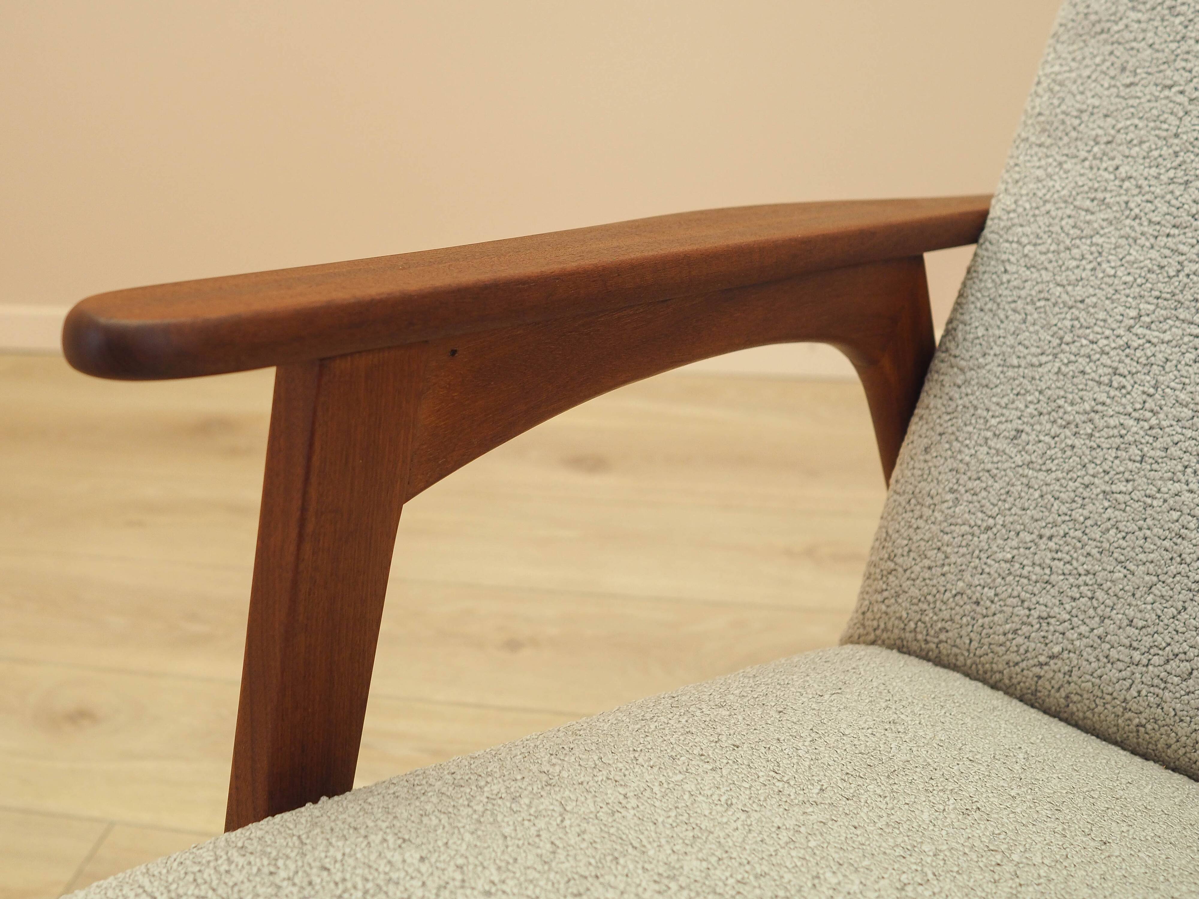 Fauteuil en teck, design danois, années 1970, fabriqué au Danemark