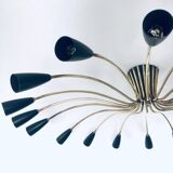 Sputnik 18-Arm Ceiling Lamp from Kaiser Leuchten, Germany, 1950s