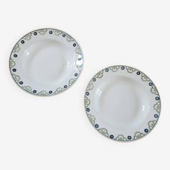 Set of 2 soup plates 6502 from Ste Amandinoise