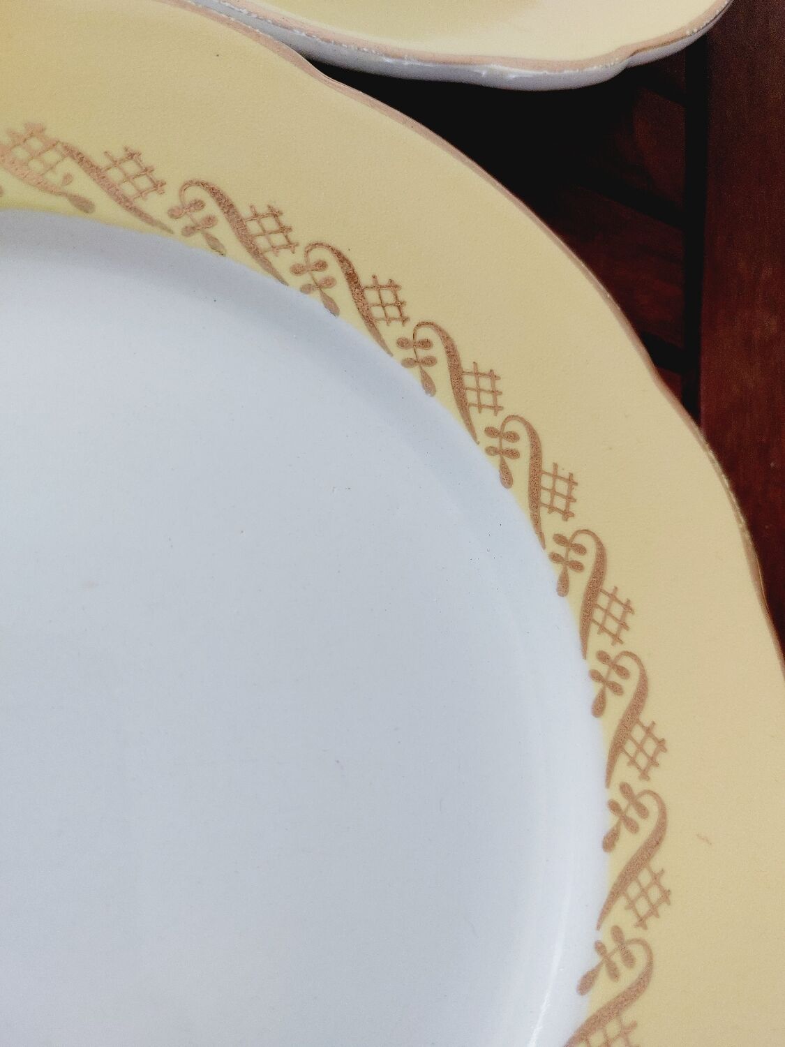 6 antique dessert plates