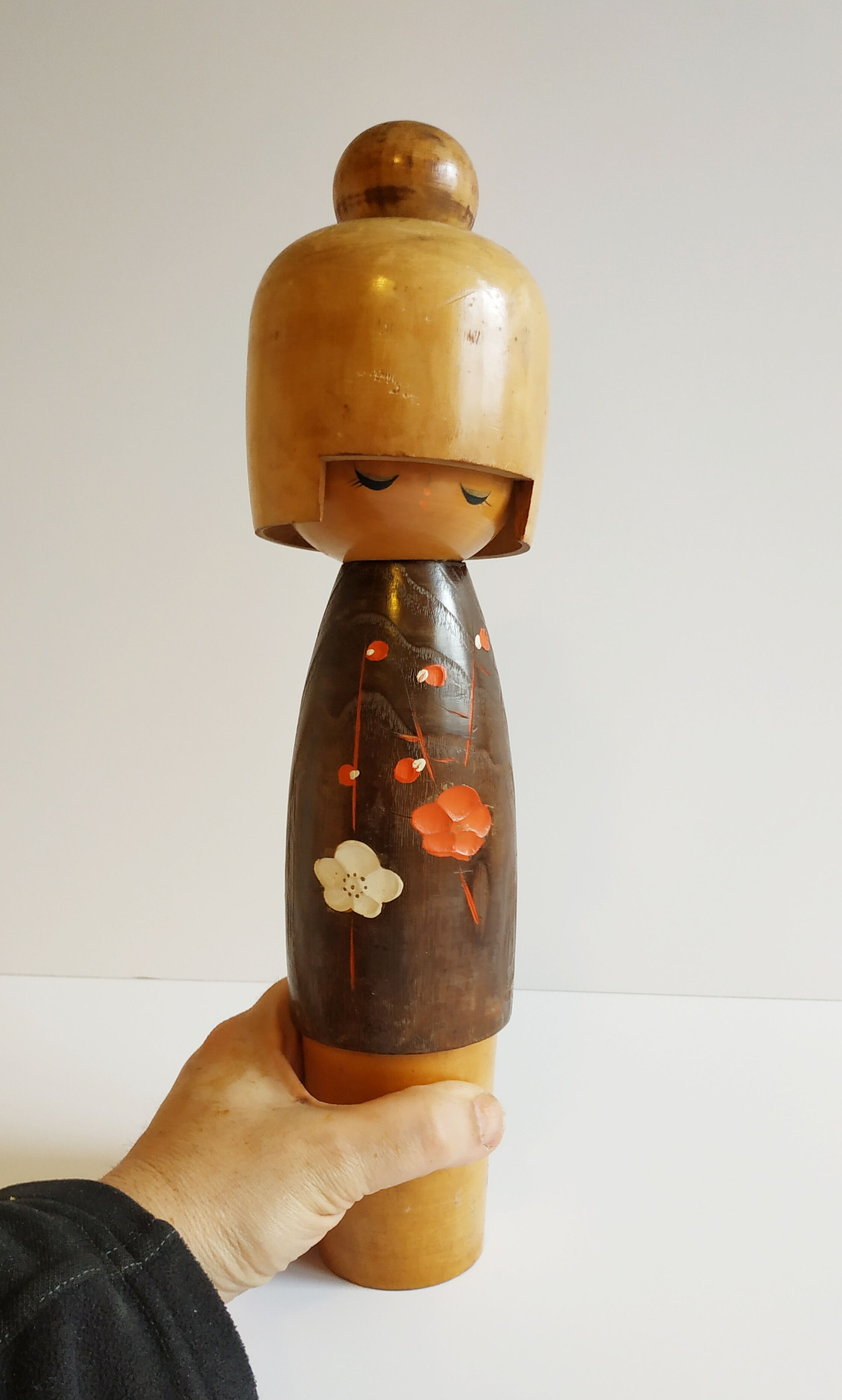 Kokeshi Doll - "Awakening of Love" by Master Usaburo Okamoto, 1917-2009 - vintage 1960